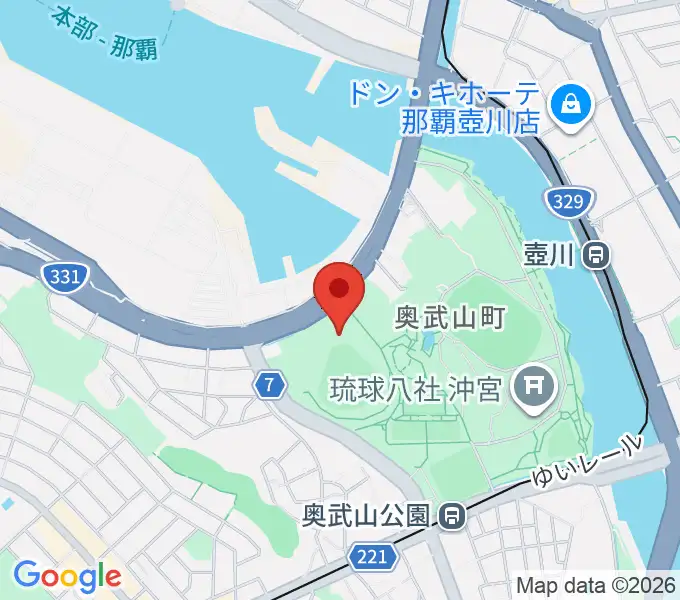 沖縄セルラースタジアム那覇の地図