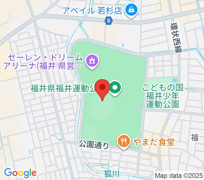 セーレン・ドリームスタジアムの地図