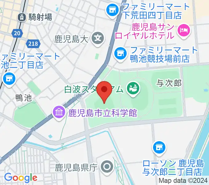 平和リース球場の地図