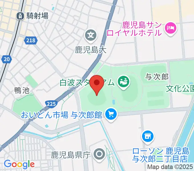 平和リース球場の地図