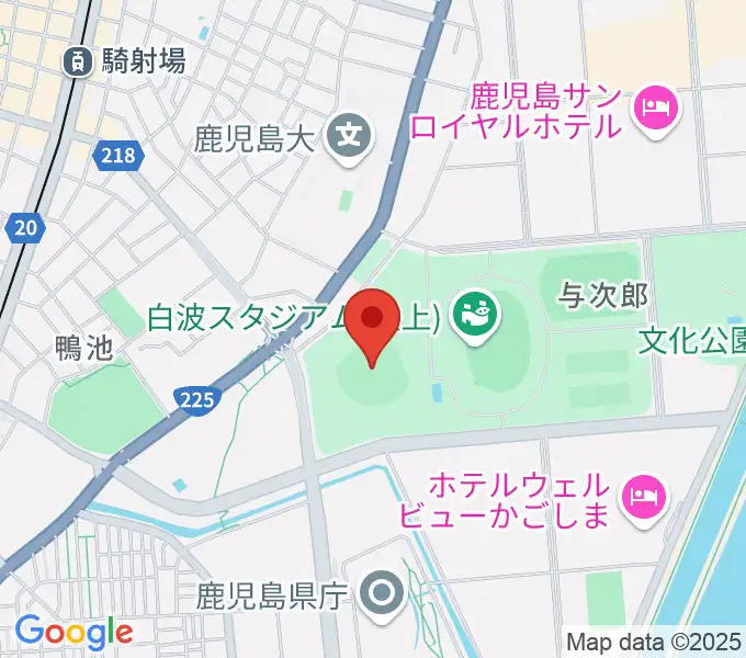 平和リース球場の地図
