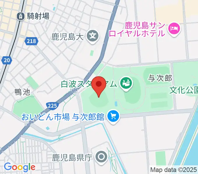 平和リース球場の地図