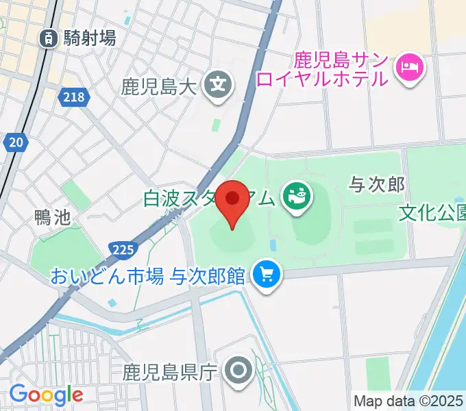 平和リース球場の地図