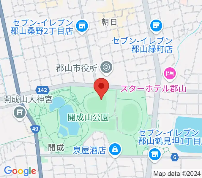 ヨーク開成山スタジアムの地図