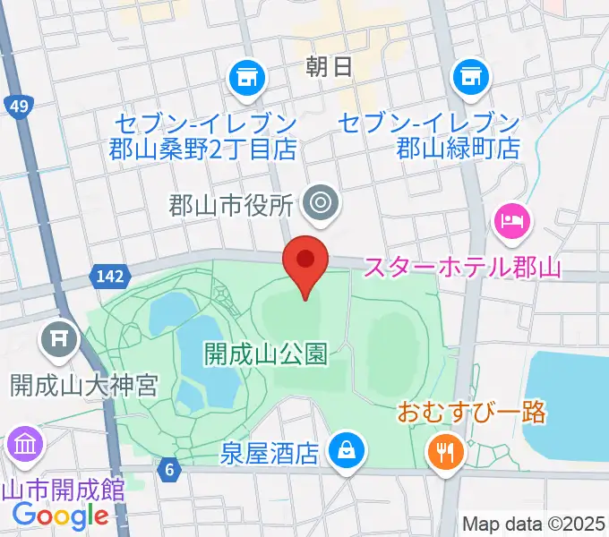 ヨーク開成山スタジアムの地図