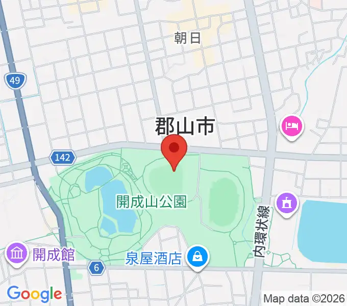 ヨーク開成山スタジアムの地図
