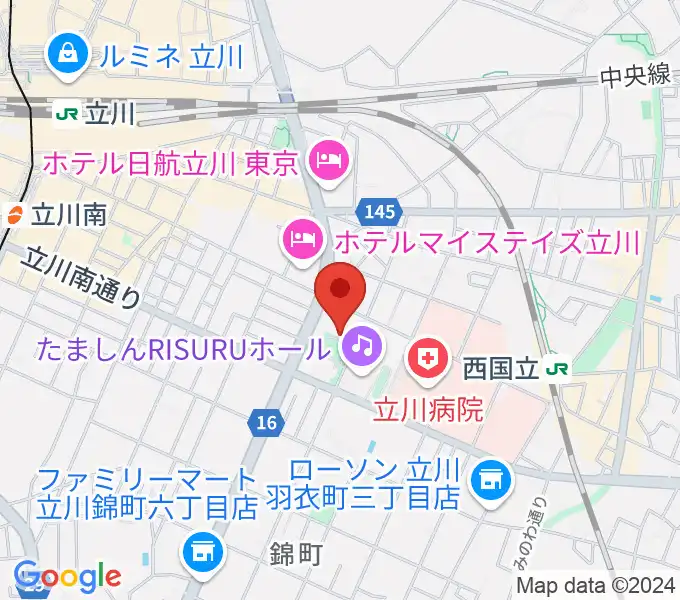 立川市子ども未来センターの地図