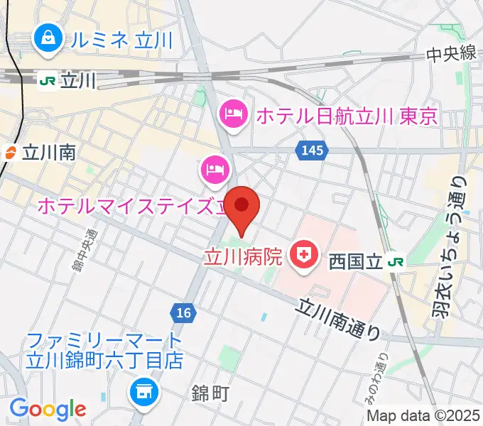 立川市子ども未来センターの地図