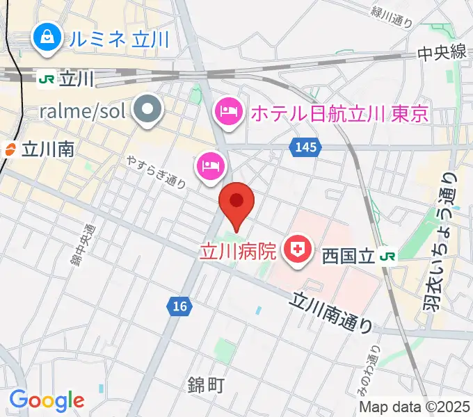 立川市子ども未来センターの地図