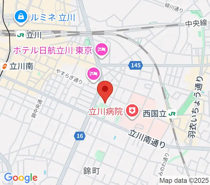 立川市子ども未来センターの地図