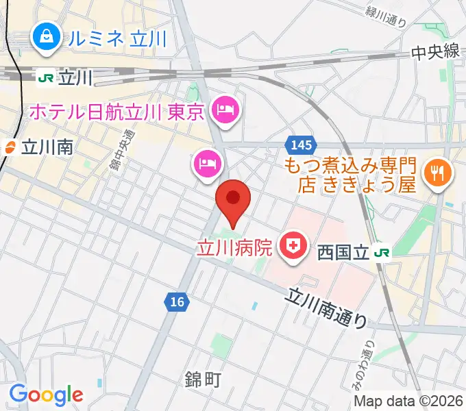 立川市子ども未来センターの地図