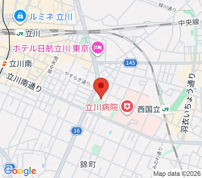 立川市子ども未来センターの地図