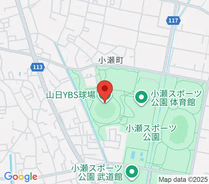山日YBS球場の地図