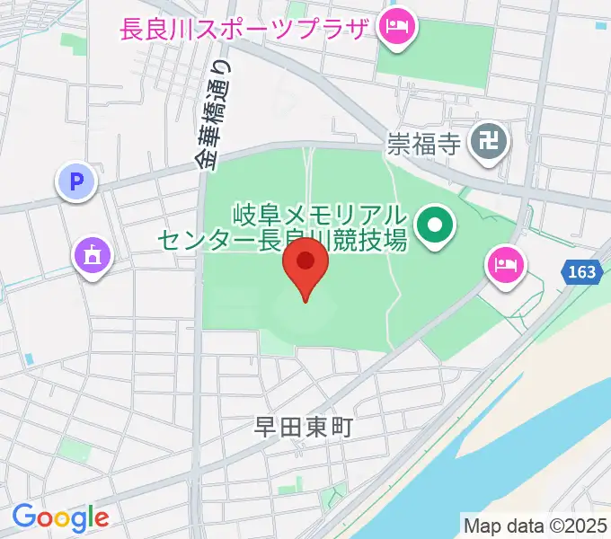 ぎふしん長良川球場の地図