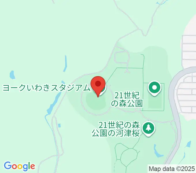 ヨークいわきスタジアムの地図