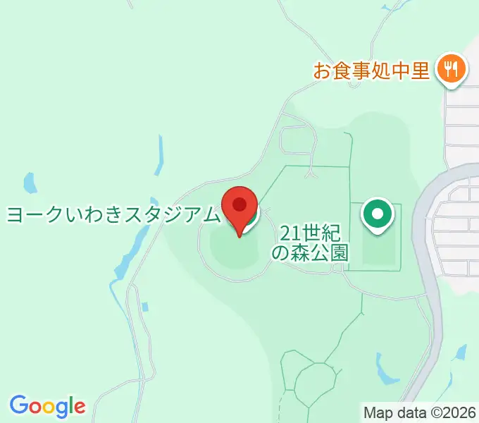 ヨークいわきスタジアムの地図