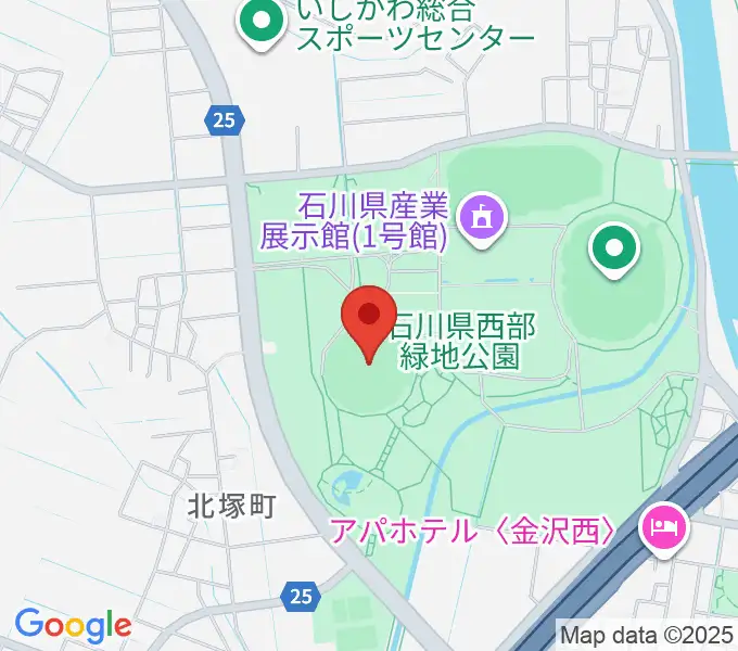 石川県立野球場の地図