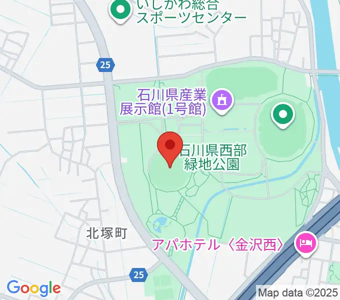 石川県立野球場の地図