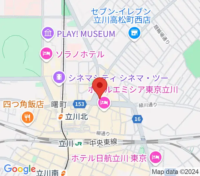 ディスクユニオン立川店の地図