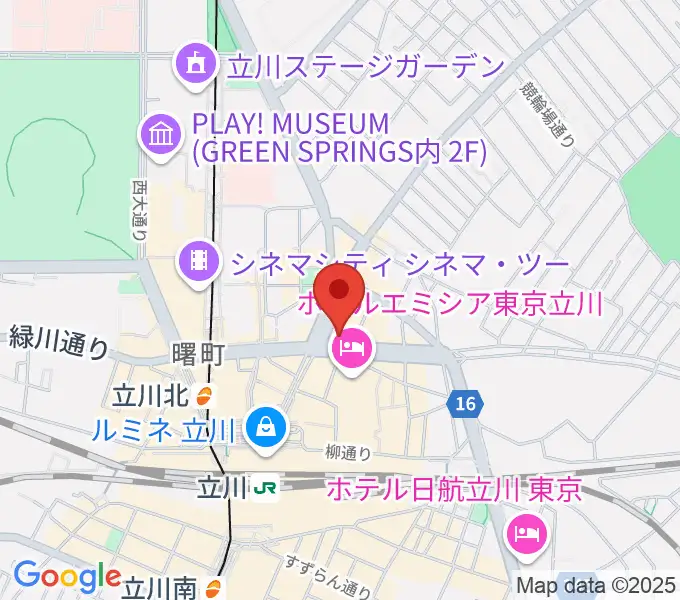 ディスクユニオン立川店の地図