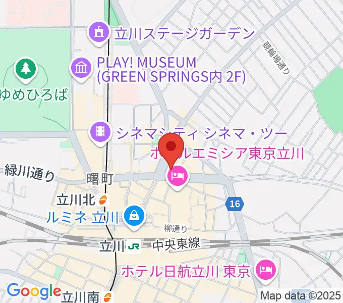 ディスクユニオン立川店の地図