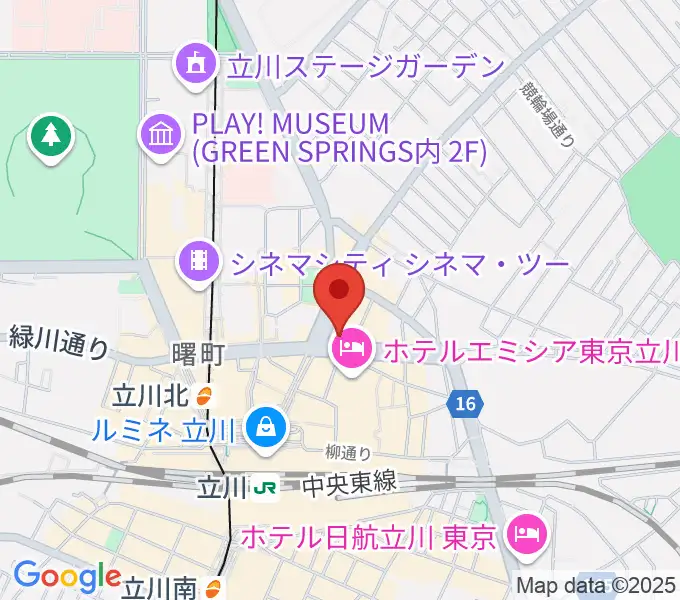 ディスクユニオン立川店の地図