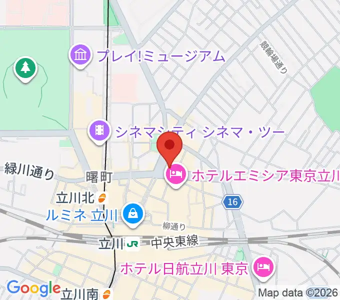 ディスクユニオン立川店の地図