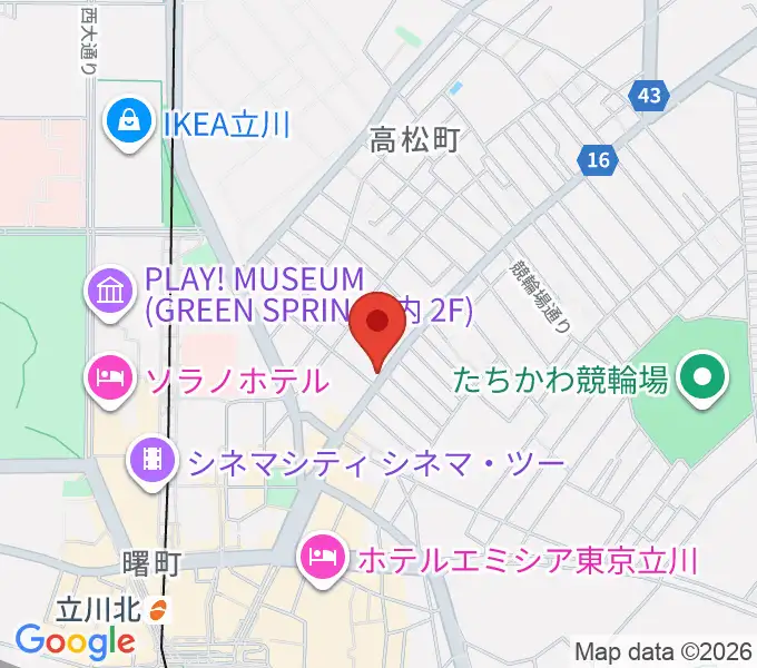 青江楽器ミュージック・イン・トムの地図