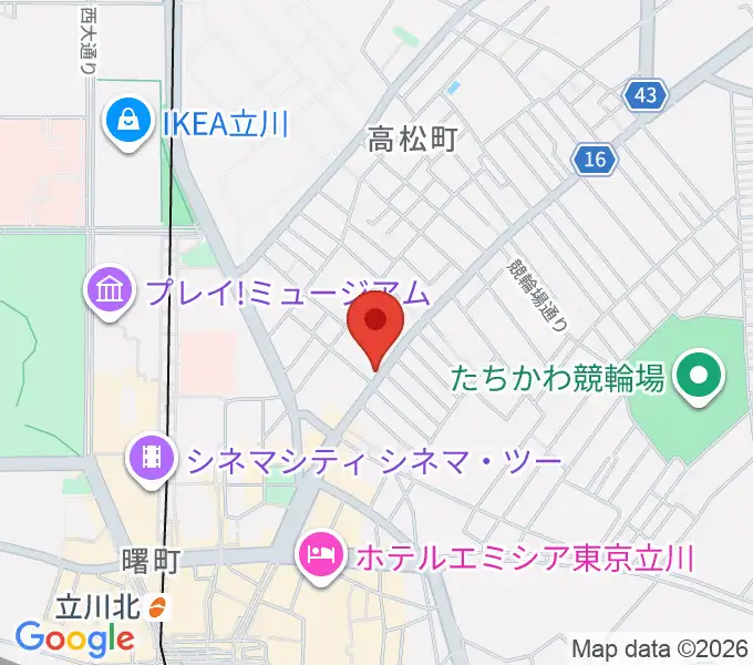 青江楽器ミュージック・イン・トムの地図