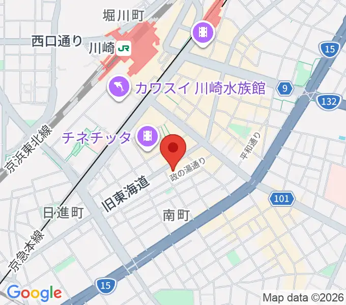 アイオン音楽スタジオの地図