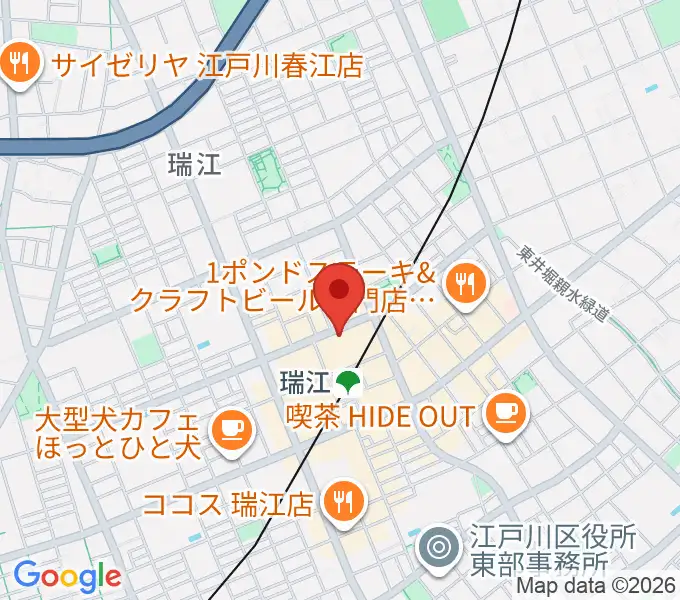 東部フレンドホールの地図
