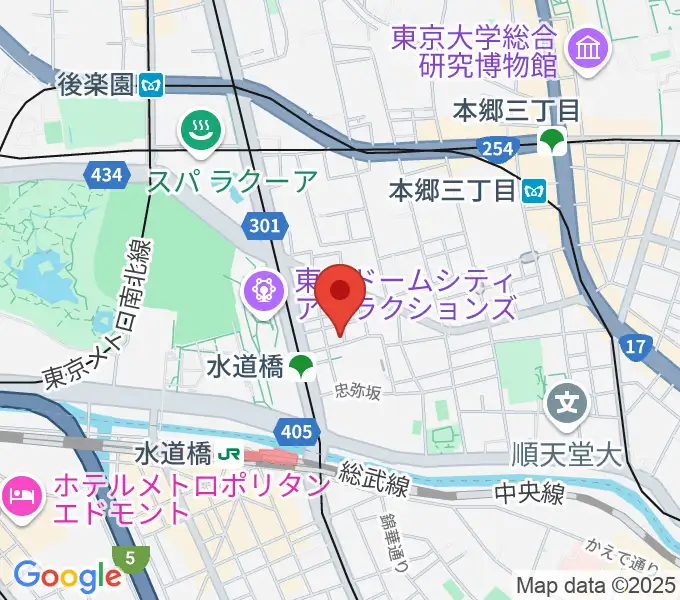 水道橋Wordsの地図