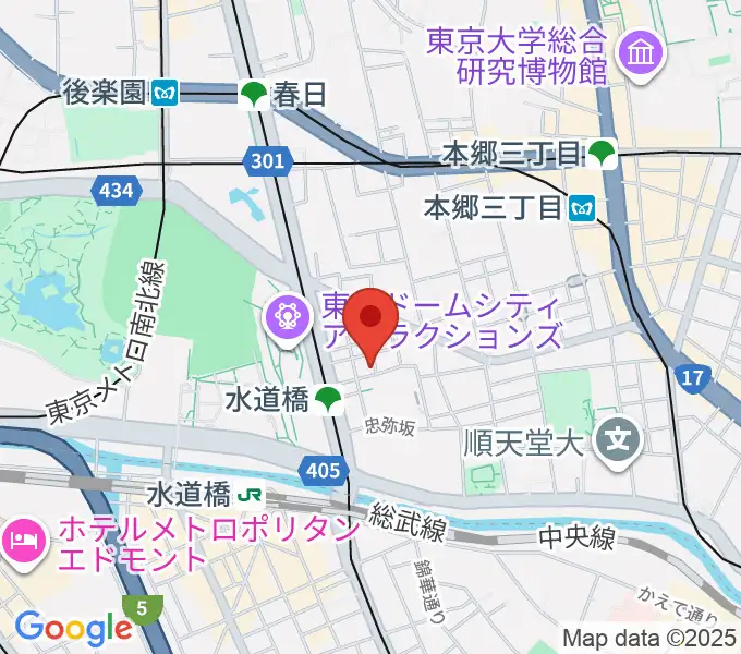 水道橋Wordsの地図