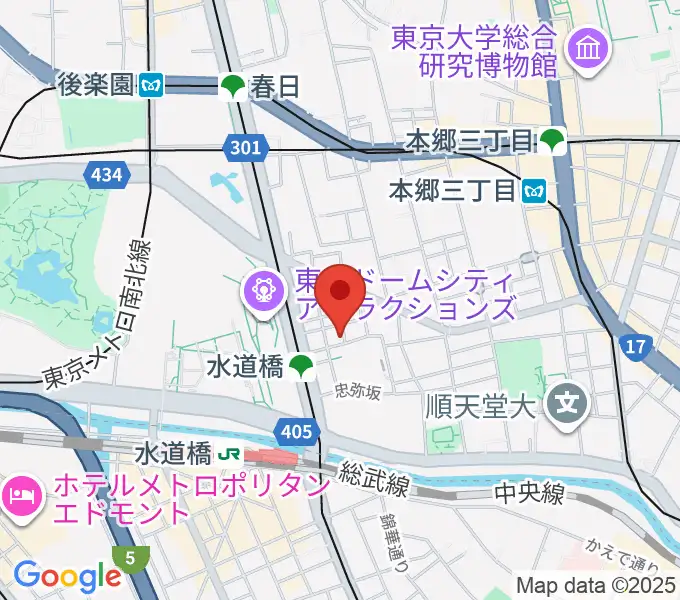 水道橋Wordsの地図