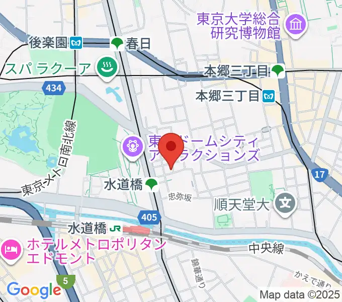 水道橋Wordsの地図