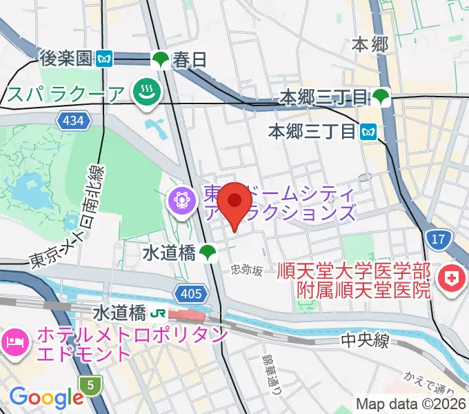 水道橋Wordsの地図