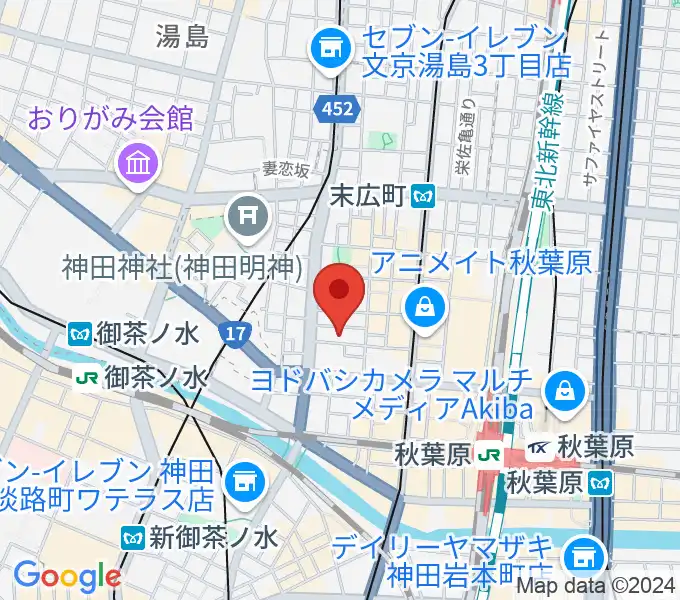 秋葉原ZESTの地図