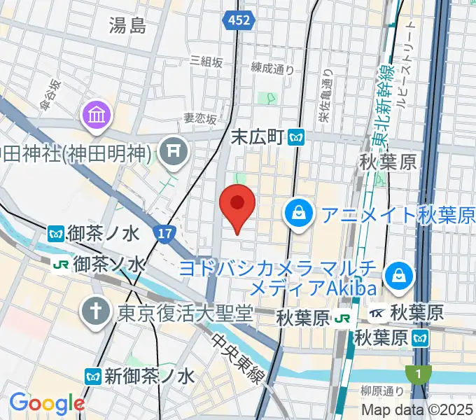 秋葉原ZESTの地図