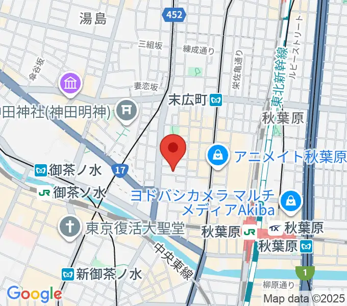 秋葉原ZESTの地図