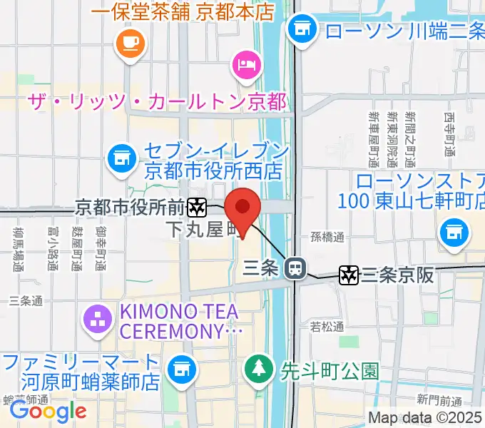 ライブスポットラグの地図