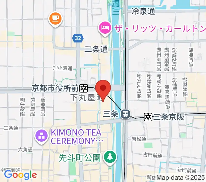 ライブスポットラグの地図