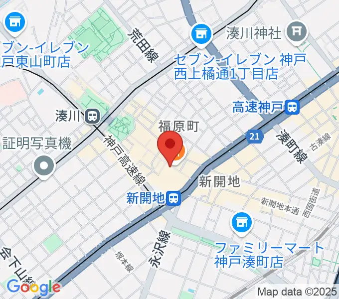 神戸新開地・喜楽館の地図