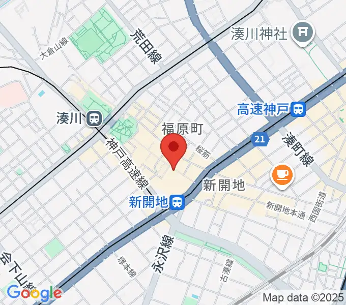 神戸新開地・喜楽館の地図