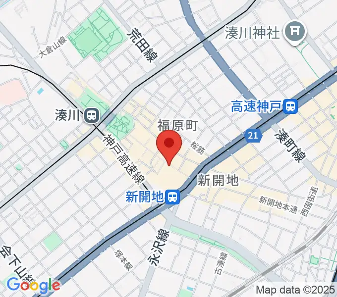 神戸新開地・喜楽館の地図