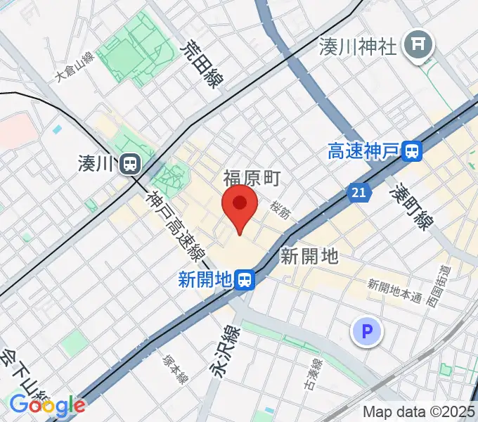 神戸新開地・喜楽館の地図