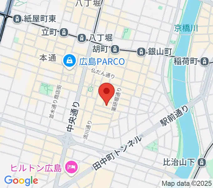 広島UP-WARDの地図