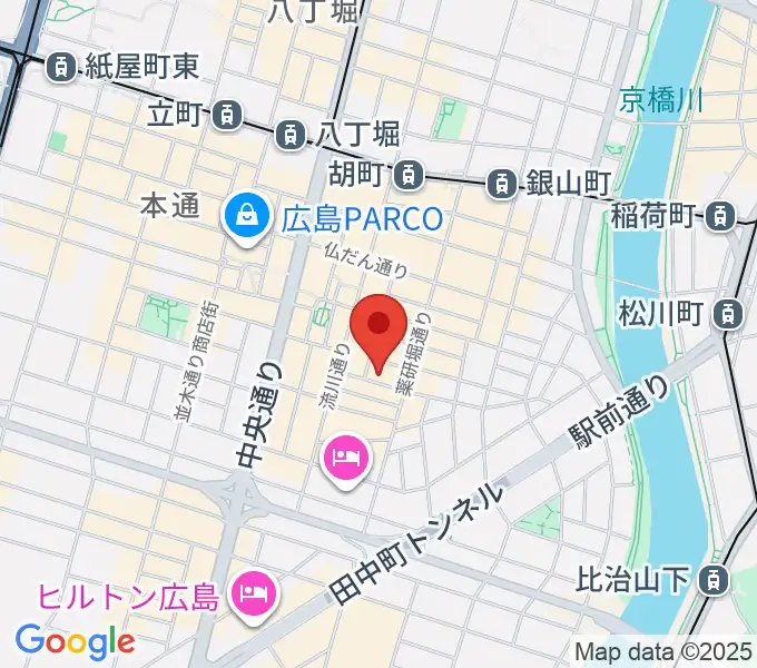 広島UP-WARDの地図