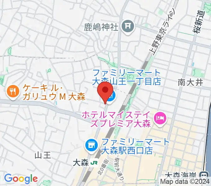 いしはら弦楽器工房の地図