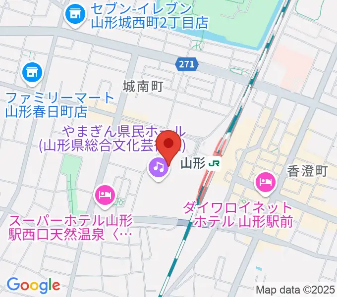 やまぎん県民ホールの地図