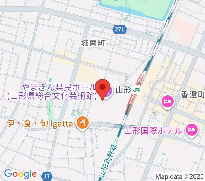 やまぎん県民ホールの地図